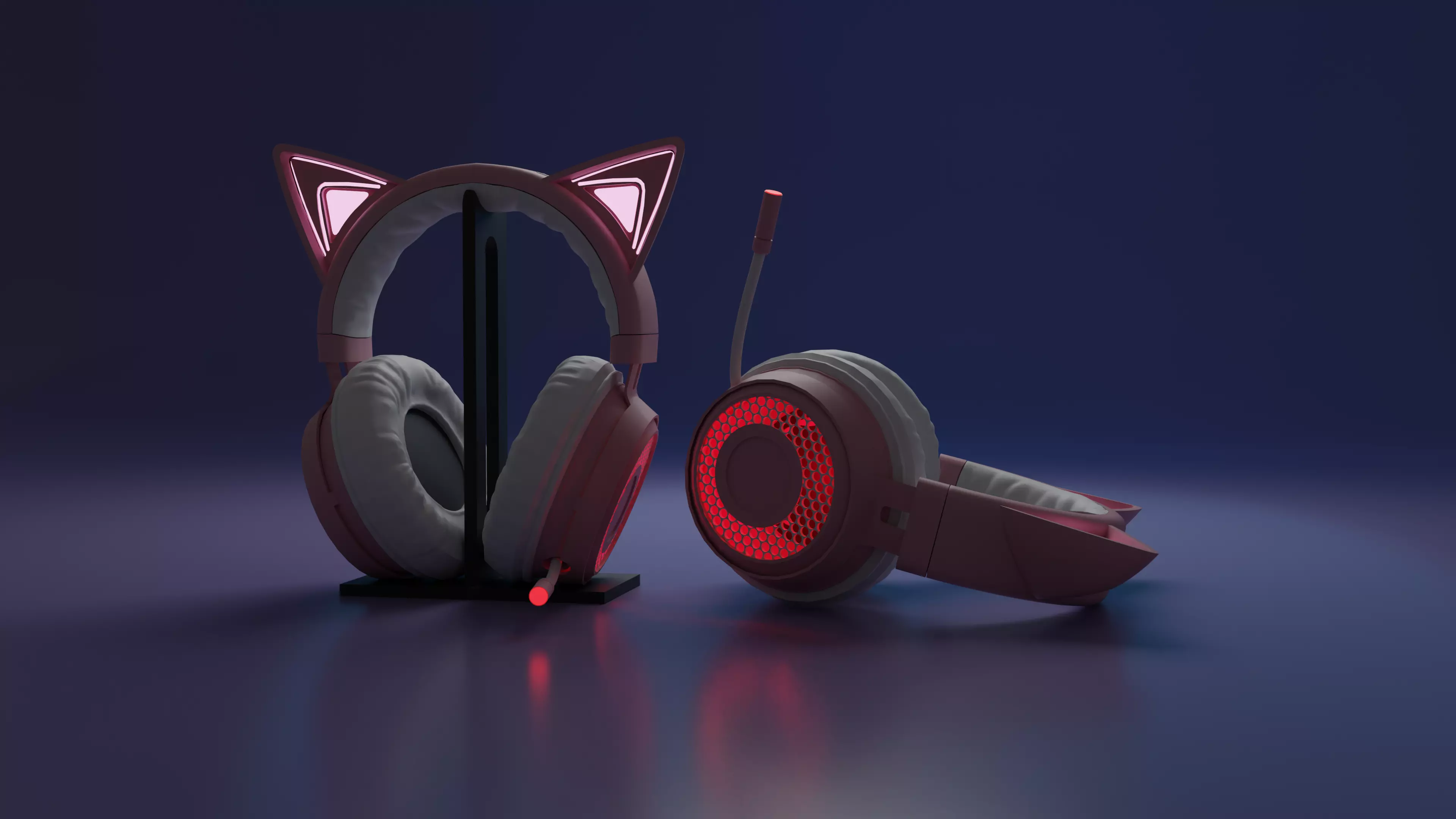 Razer Kraken Kitty Headphones 3D model_0