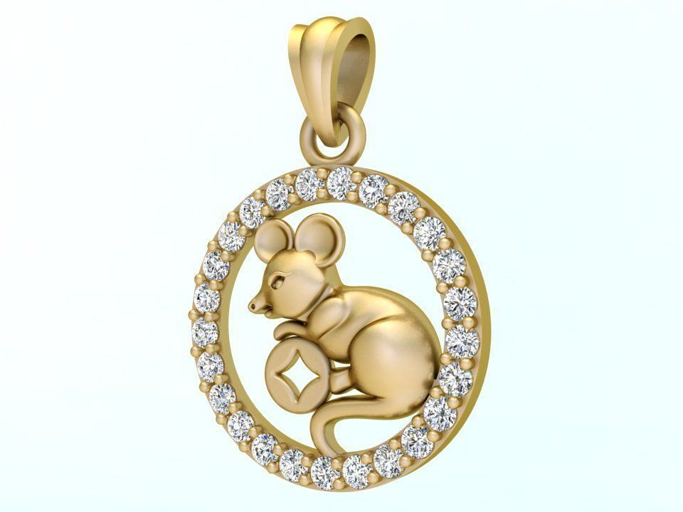 Mickey Mouse pendant - Mouse pendant 3D print model_2