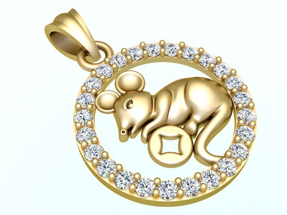 Mickey Mouse pendant - Mouse pendant 3D print model_1