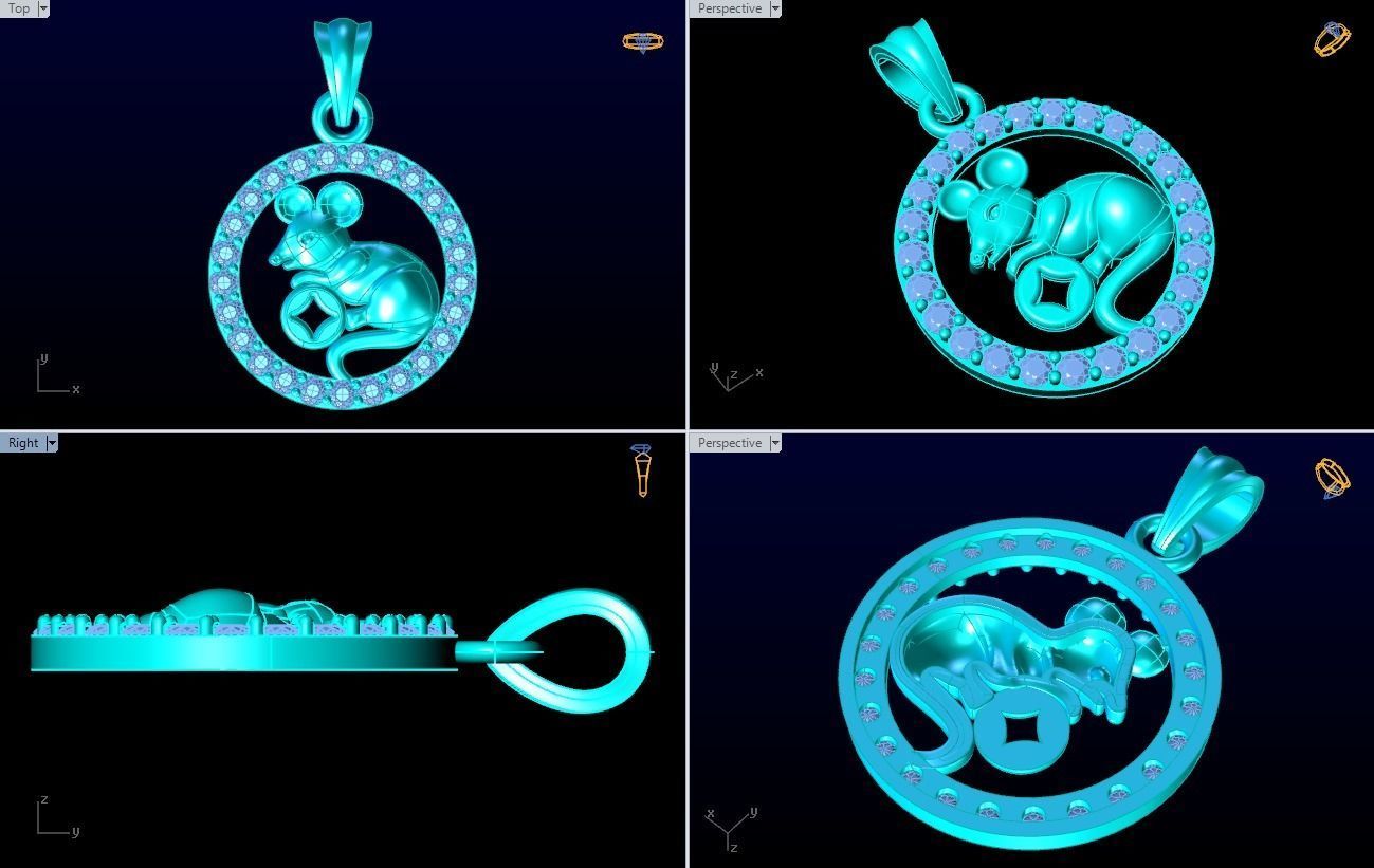 Mickey Mouse pendant - Mouse pendant 3D print model_7