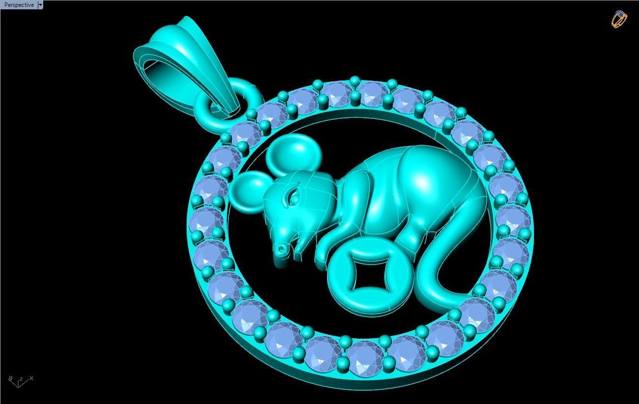 Mickey Mouse pendant - Mouse pendant 3D print model_10
