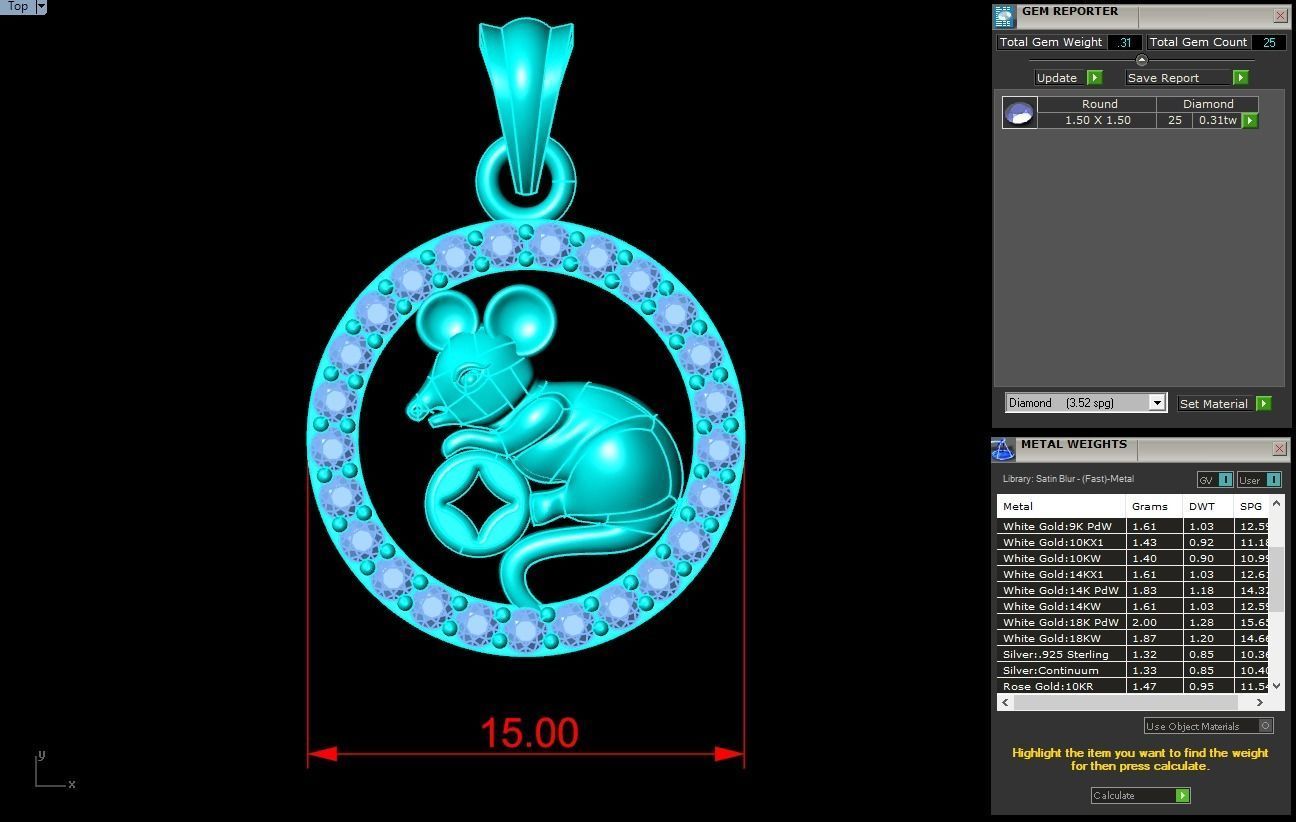 Mickey Mouse pendant - Mouse pendant 3D print model_6
