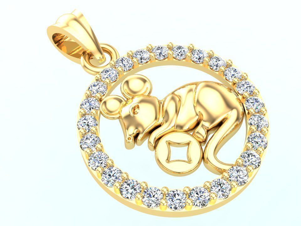 Mickey Mouse pendant - Mouse pendant 3D print model_4