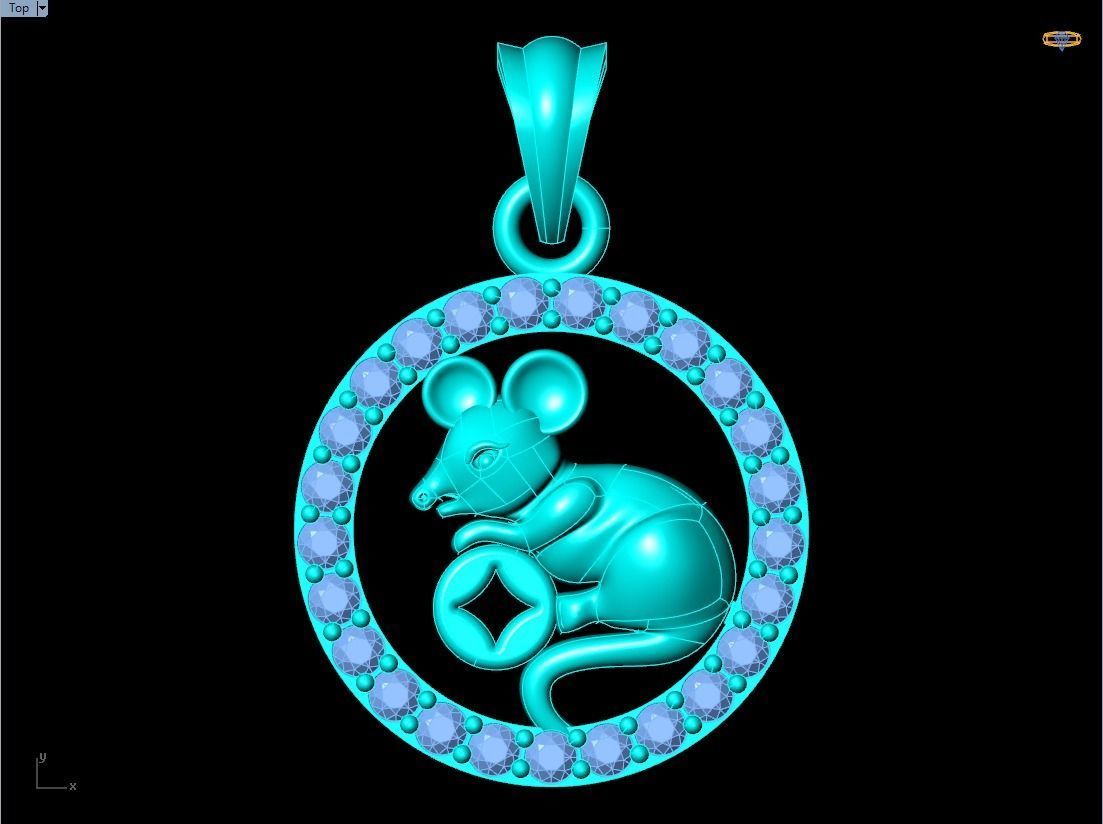 Mickey Mouse pendant - Mouse pendant 3D print model_9