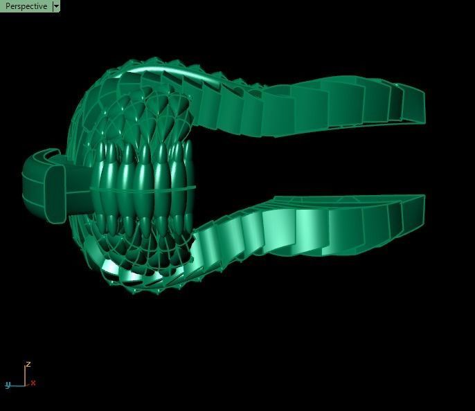 cleopatra eagle in gold 3D print model_5