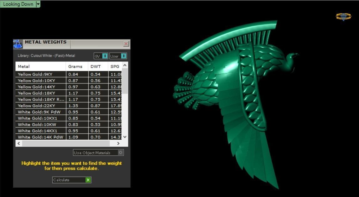 cleopatra eagle in gold 3D print model_8