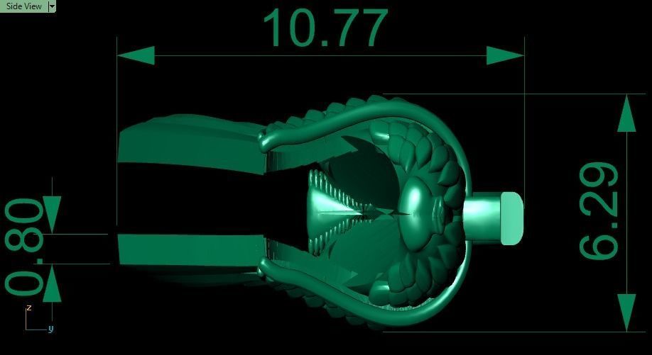 cleopatra eagle in gold 3D print model_2