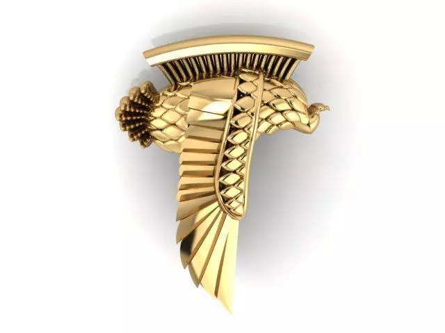 cleopatra eagle in gold 3D print model_0