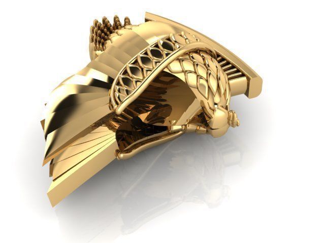 cleopatra eagle in gold 3D print model_1