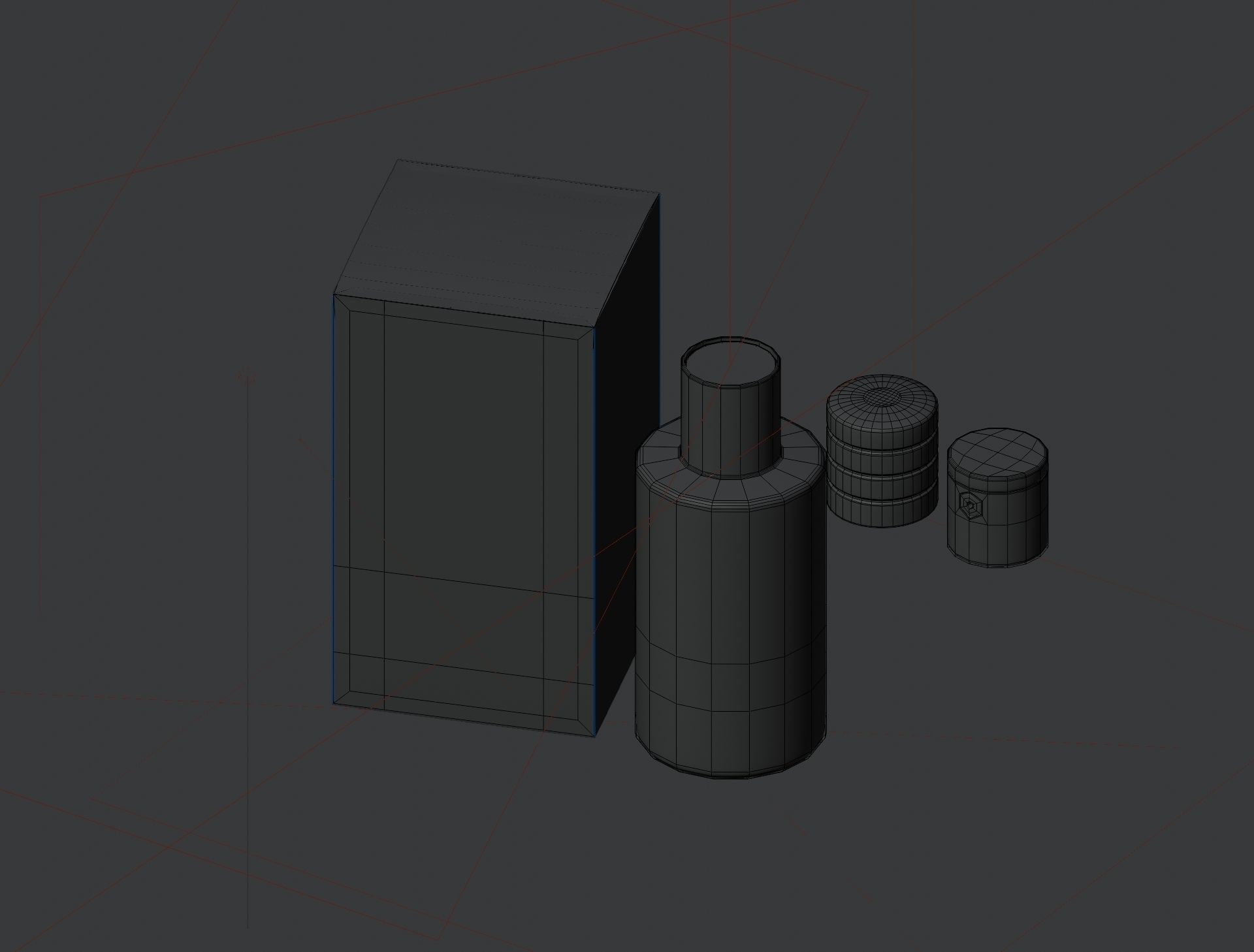 Dior Perfume Pink Bottle Low-poly 3D model_12