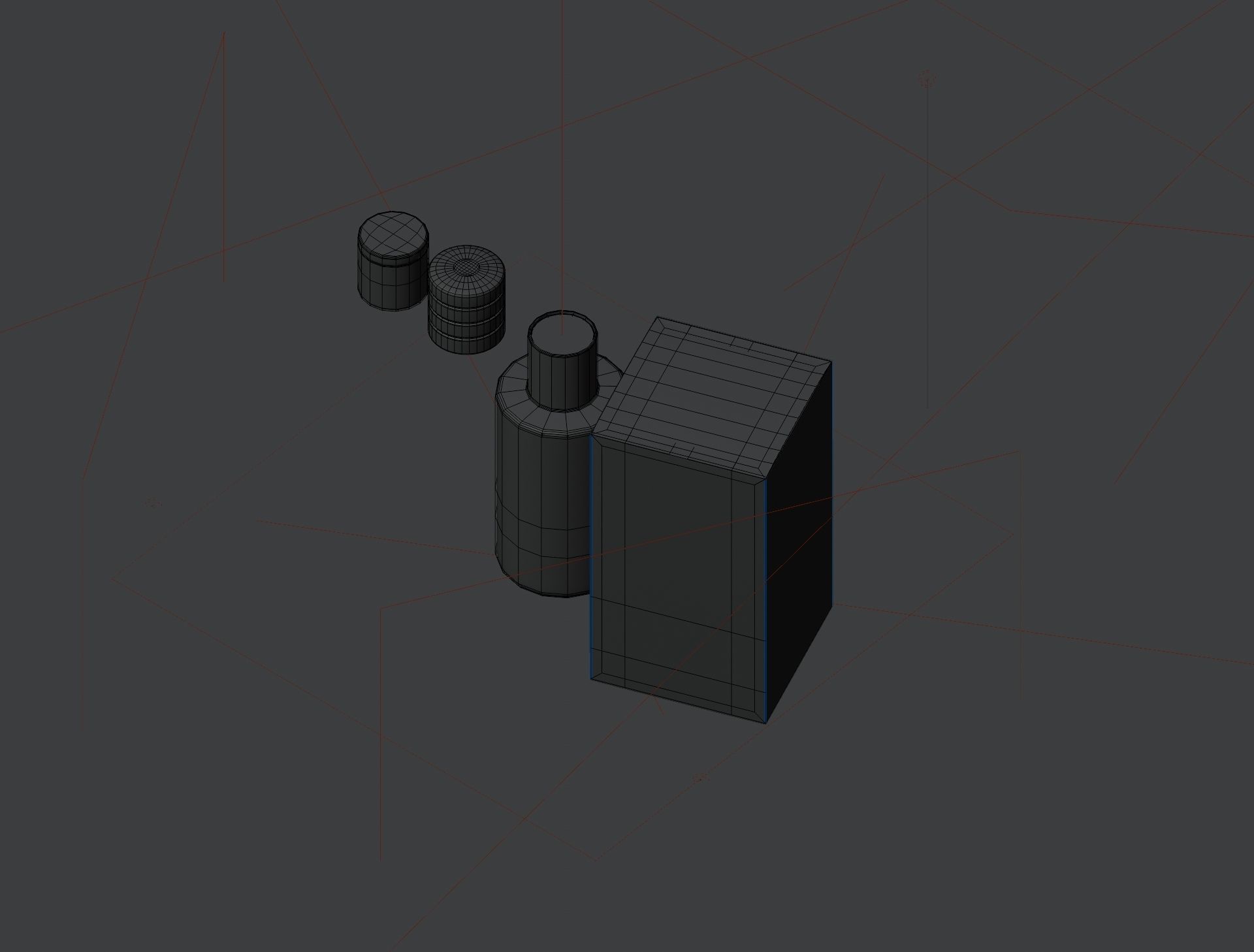 Dior Perfume Pink Bottle Low-poly 3D model_10