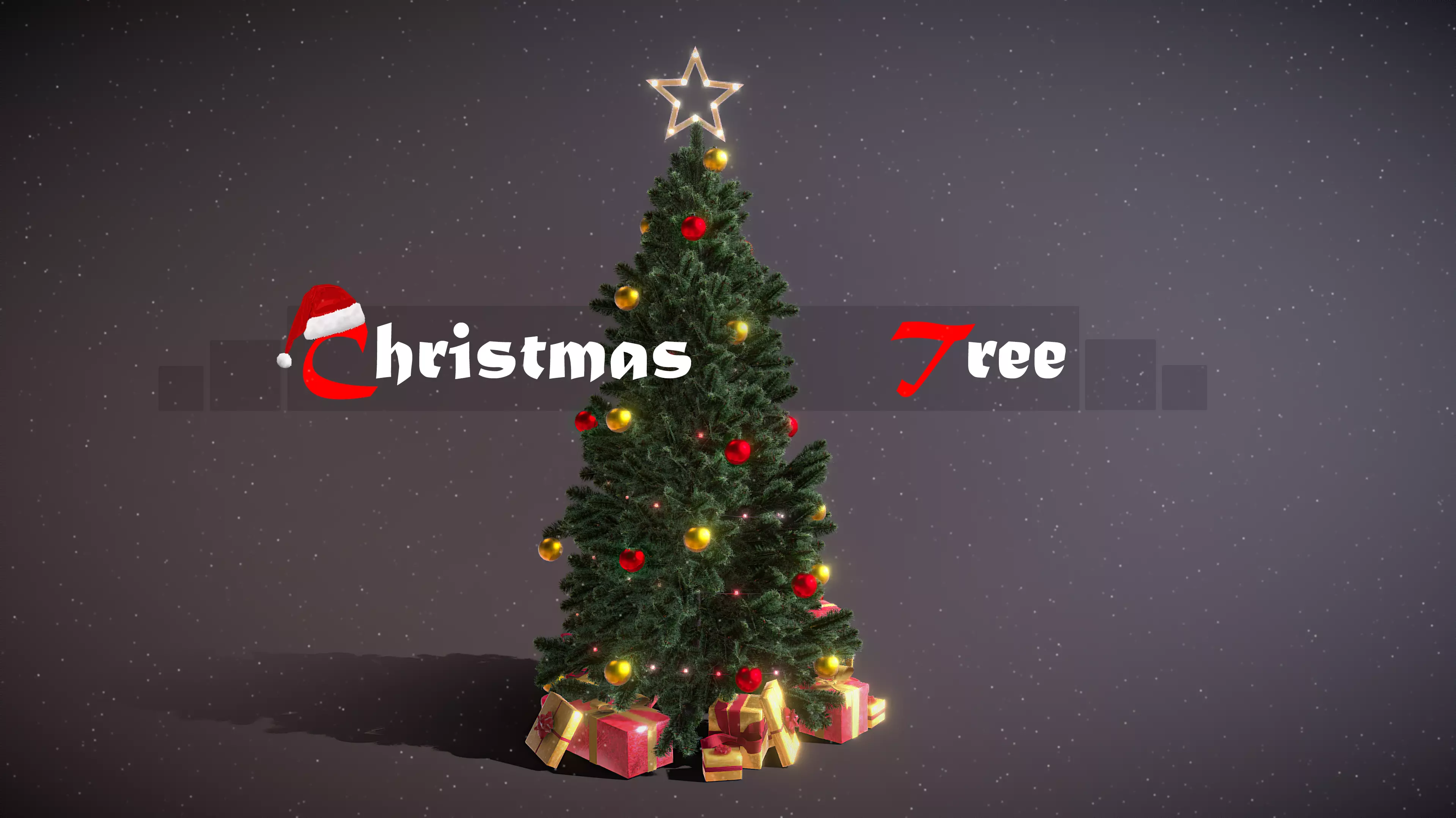 Christmas Tree Game Ready Low-poly 3D model_0