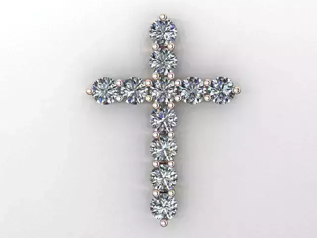 Tiffany cross necklace 3D print model