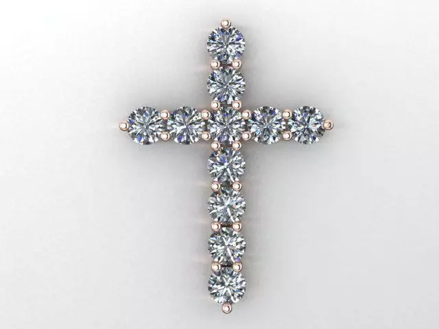 Tiffany cross necklace 3D print model_0