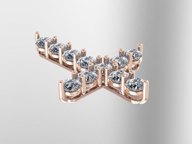 Tiffany cross necklace 3D print model_2