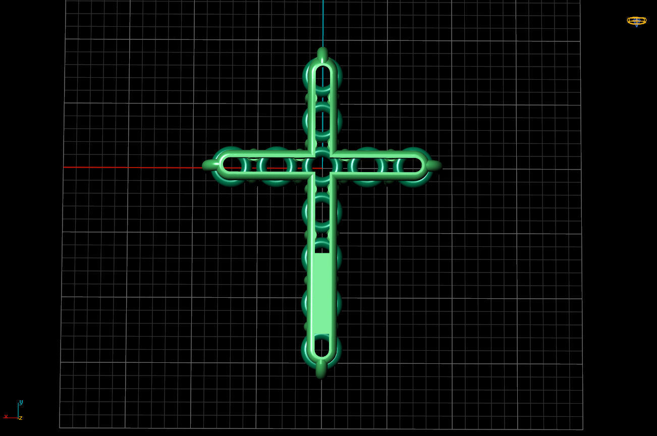 Tiffany cross necklace 3D print model_7
