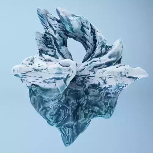 Iceberg mountain cartoon 3D model
