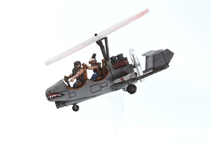 Two Seat Gyrocopter for the tabletop game Gaslands 3D print model