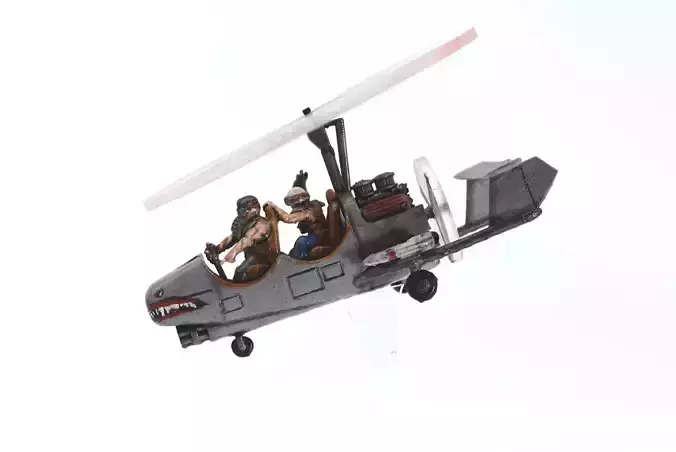 Two Seat Gyrocopter for the tabletop game Gaslands 3D print model