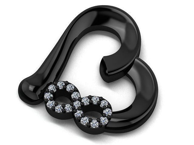 Heart infinity necklace 3D print model