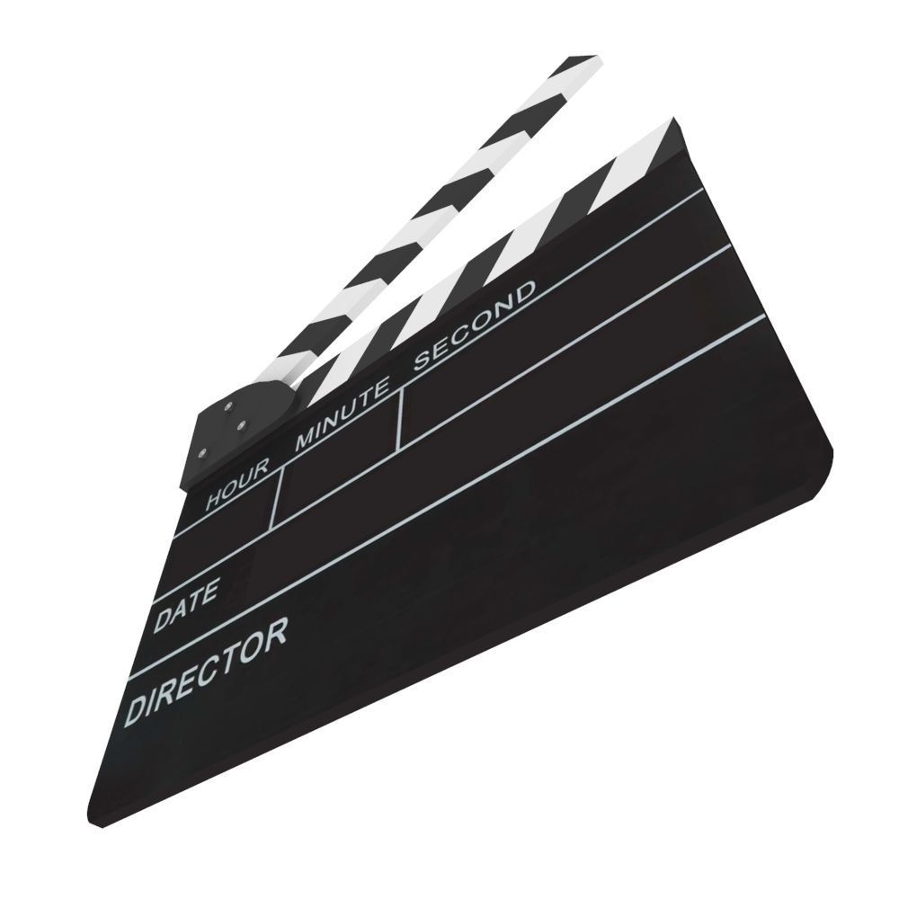 Clapperboard - Clapper Board Low-poly 3D model_6