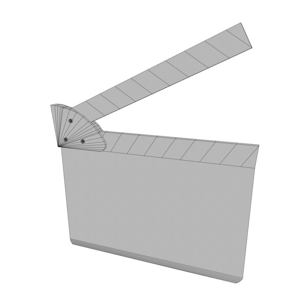 Clapperboard - Clapper Board Low-poly 3D model_8