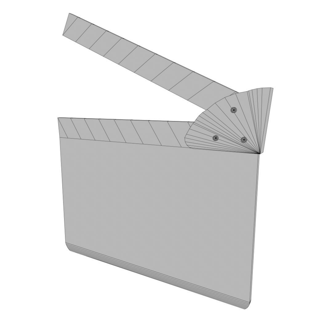 Clapperboard - Clapper Board Low-poly 3D model_9