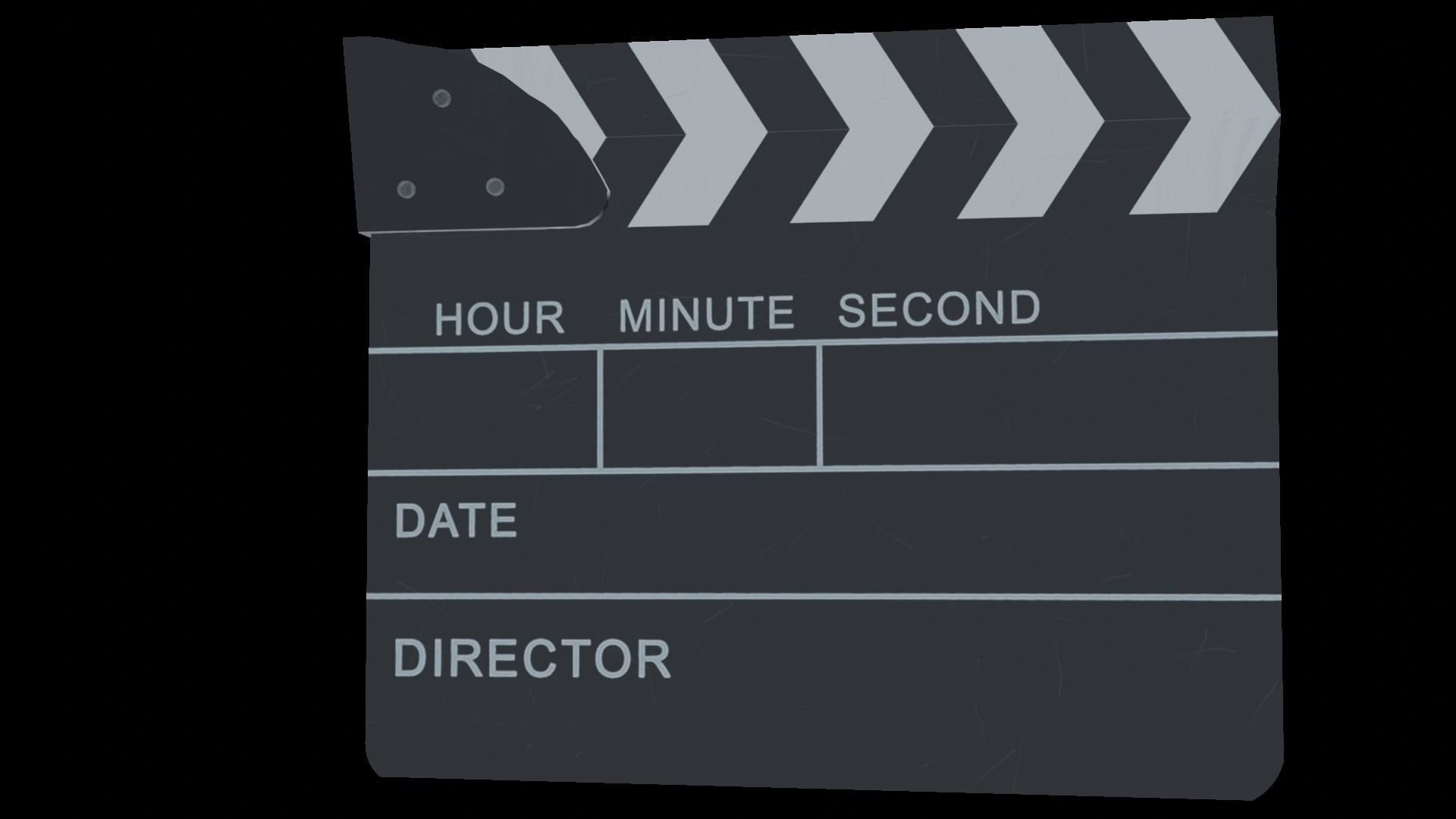 Clapperboard - Clapper Board Low-poly 3D model_10