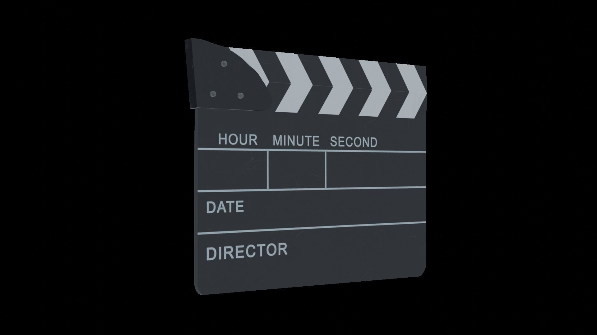 Clapperboard - Clapper Board Low-poly 3D model_11