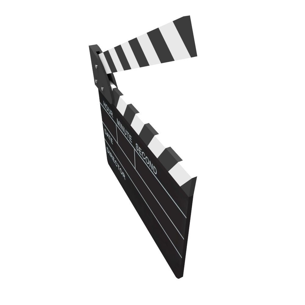 Clapperboard - Clapper Board Low-poly 3D model_5