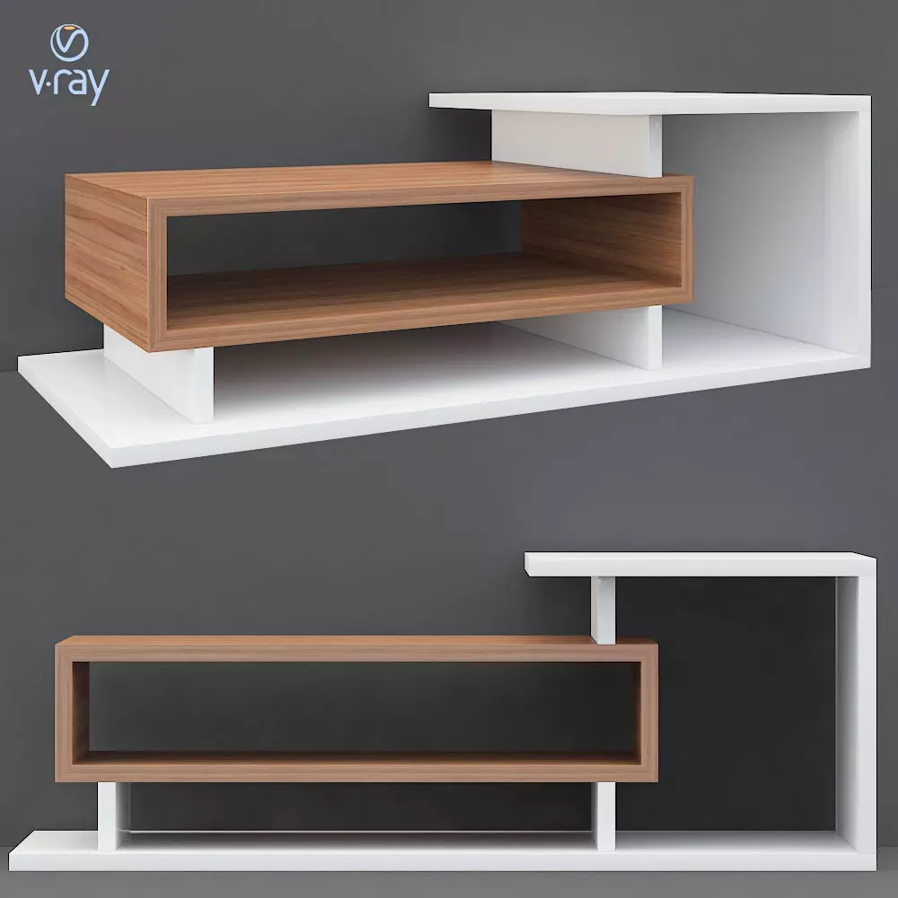 console wood Free low-poly 3D model