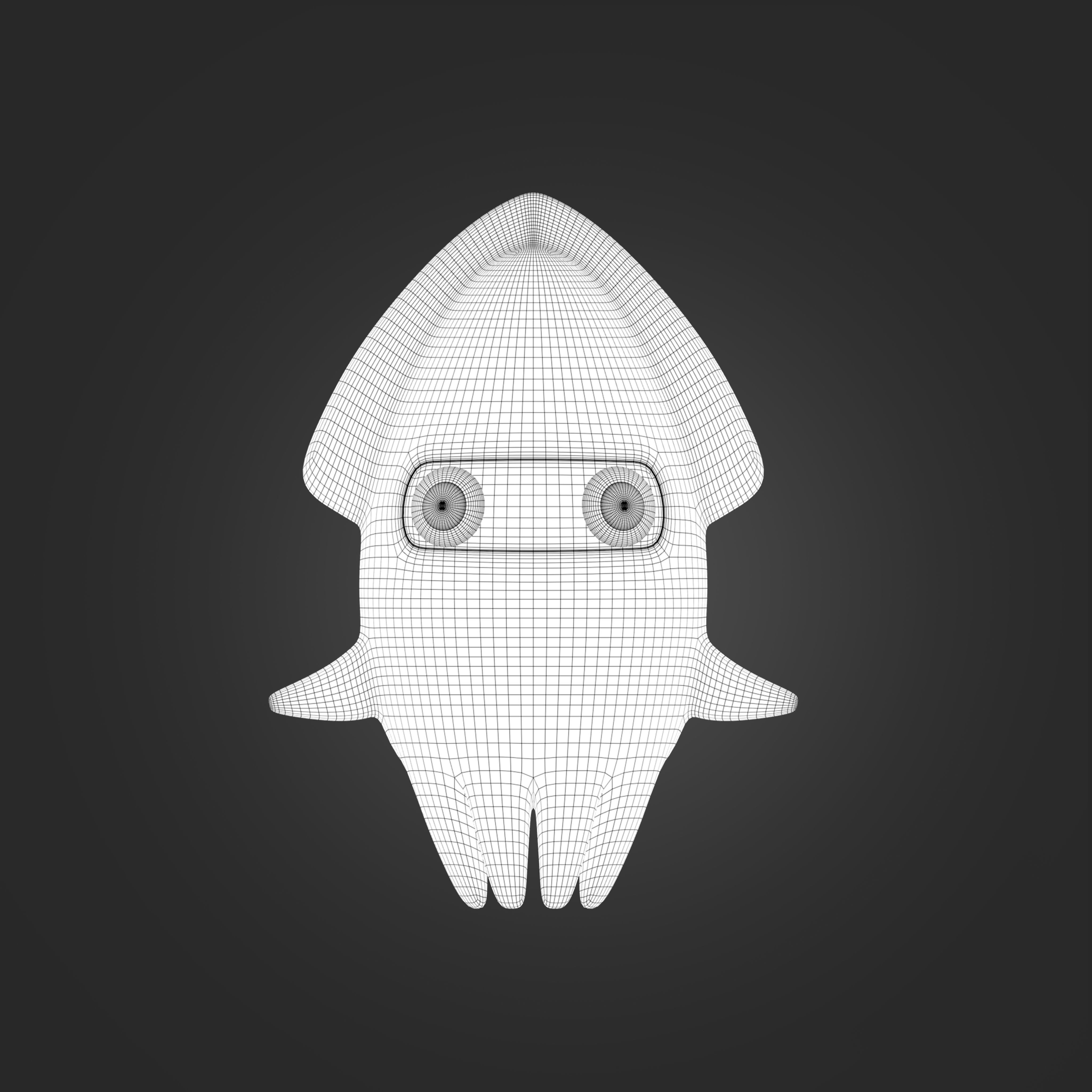 Blooper from Mario 3D print model_5