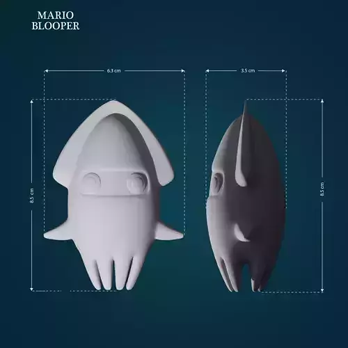 Blooper from Mario 3D print model