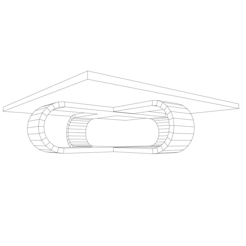 Coffee Table Low-poly 3D model_3