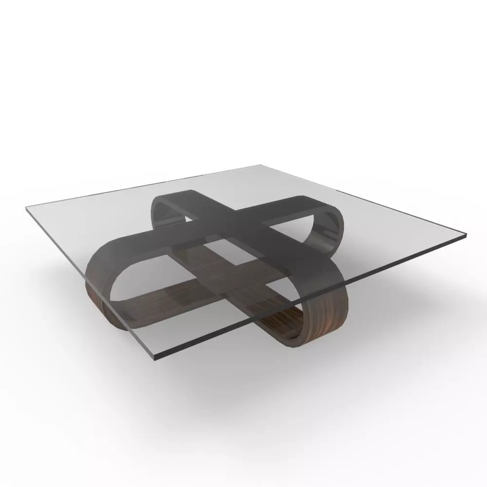 Coffee Table Low-poly 3D model_0