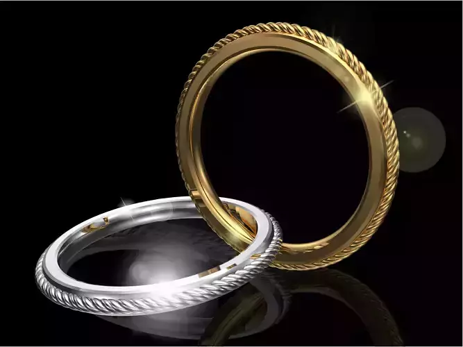 3D Wedding Ring Model 003 Ready to 3DPrint Alyans 3D print model