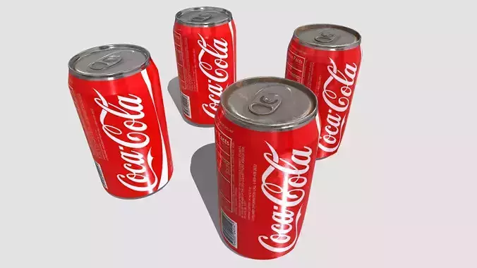 Coke Can Low-poly 3D model