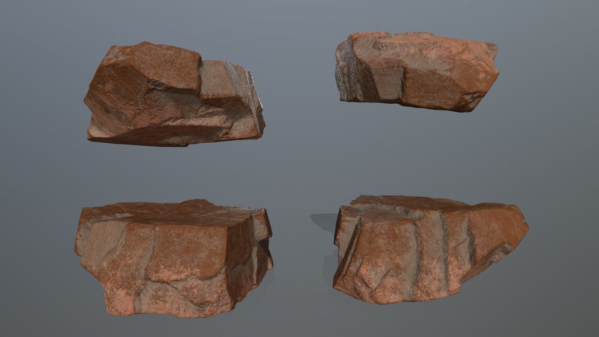 desert rocks Low-poly 3D model_8