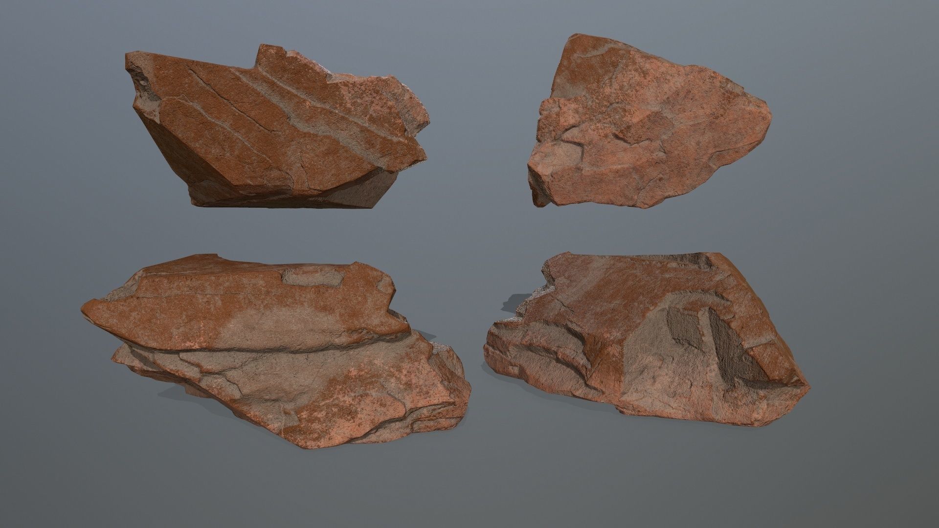 desert rocks Low-poly 3D model_9