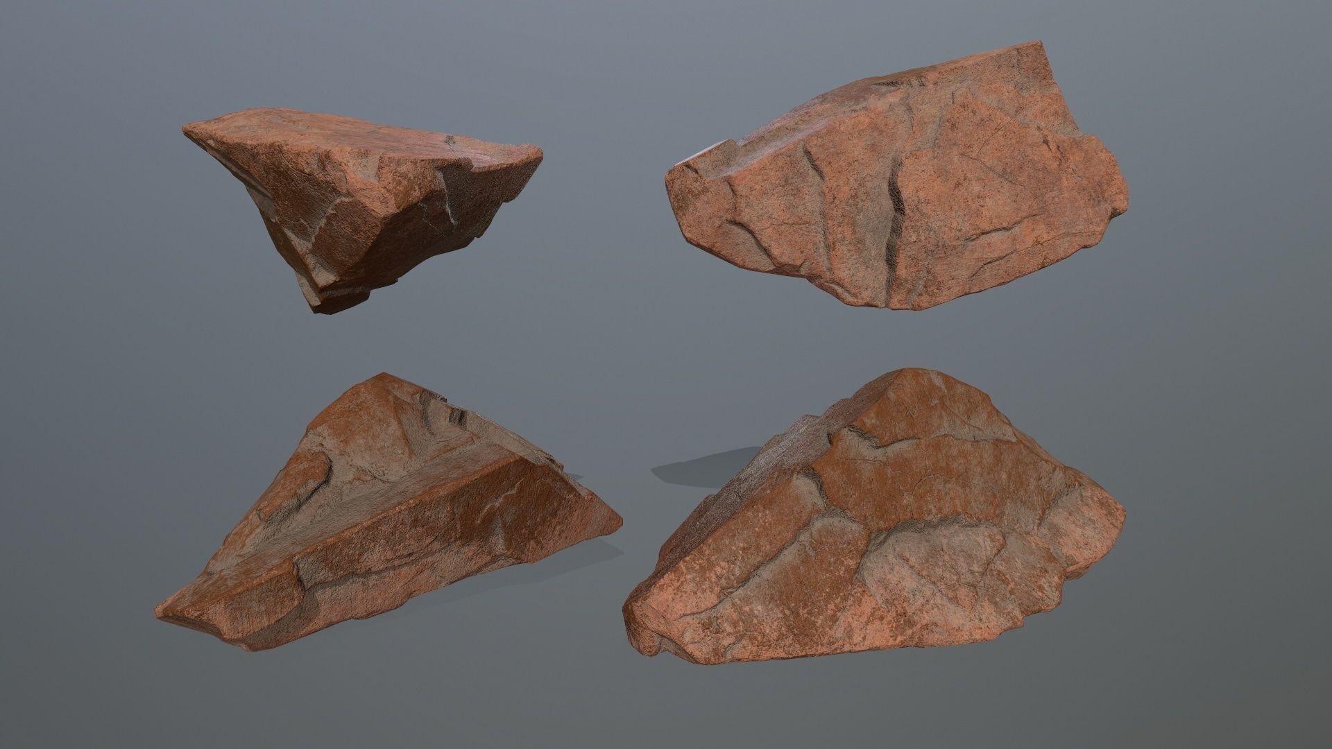 desert rocks Low-poly 3D model_5