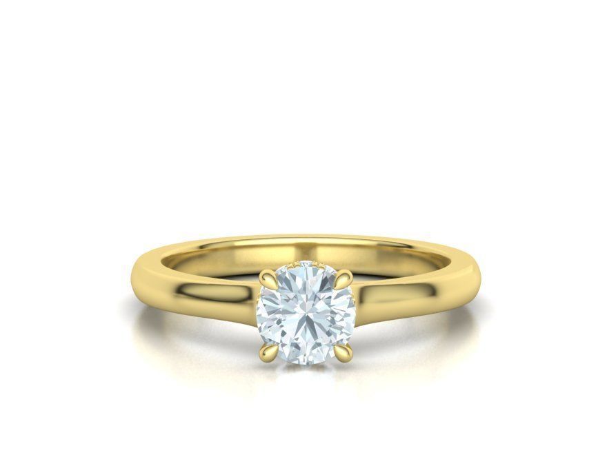 Two Tone design  Classic Engagement ring 3dmodel 3D print model_5