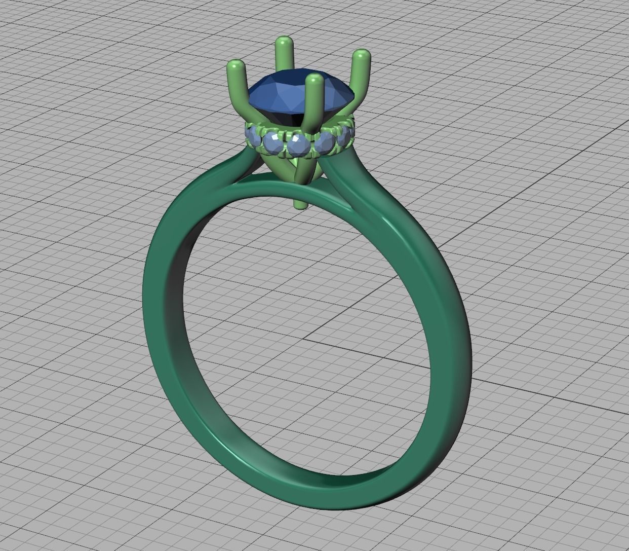 Two Tone design  Classic Engagement ring 3dmodel 3D print model_12