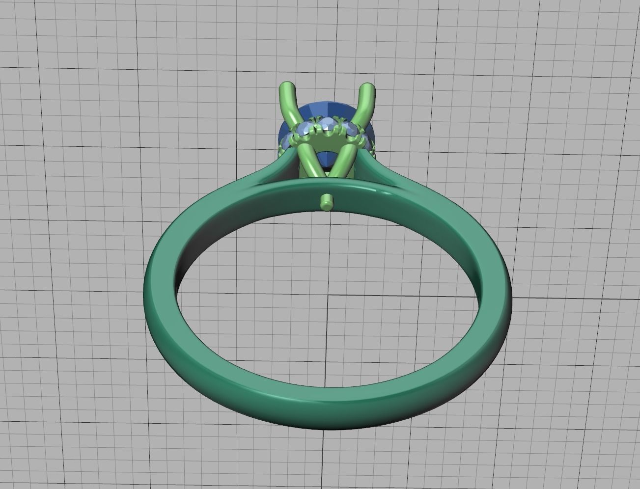 Two Tone design  Classic Engagement ring 3dmodel 3D print model_16