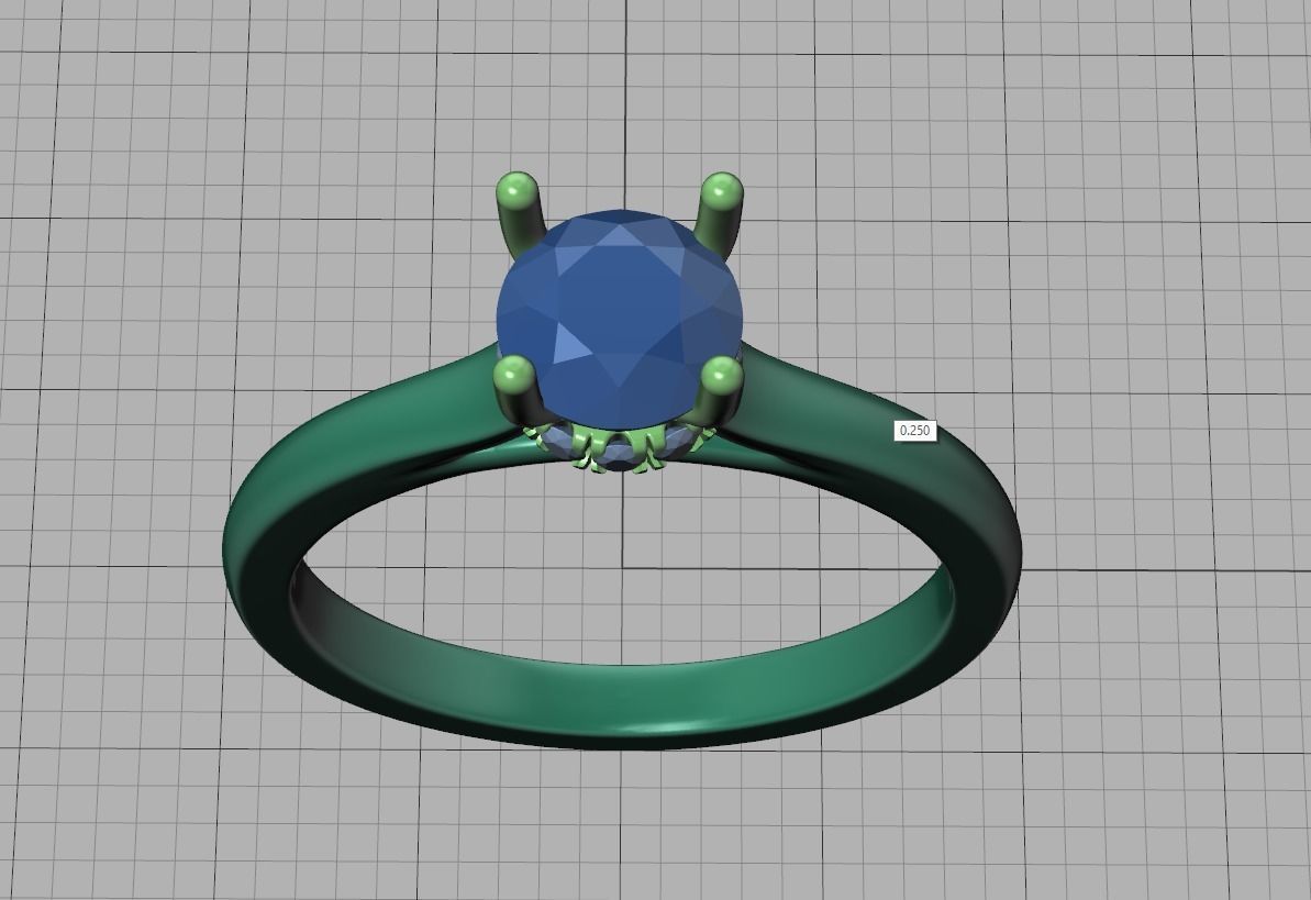 Two Tone design  Classic Engagement ring 3dmodel 3D print model_15