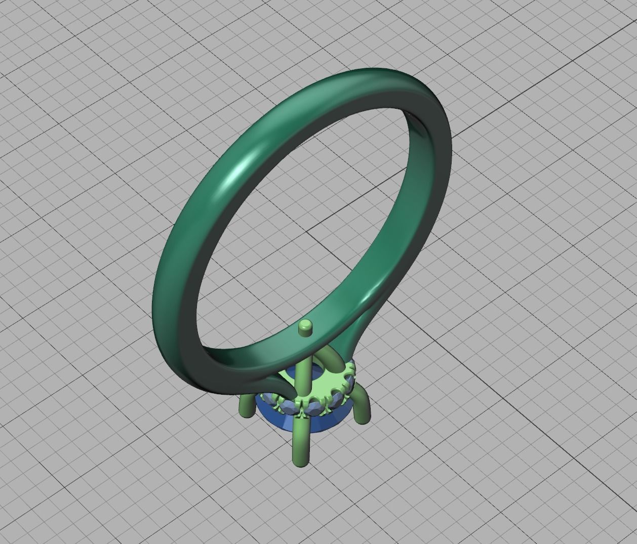 Two Tone design  Classic Engagement ring 3dmodel 3D print model_17