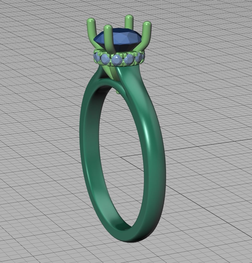 Two Tone design  Classic Engagement ring 3dmodel 3D print model_13