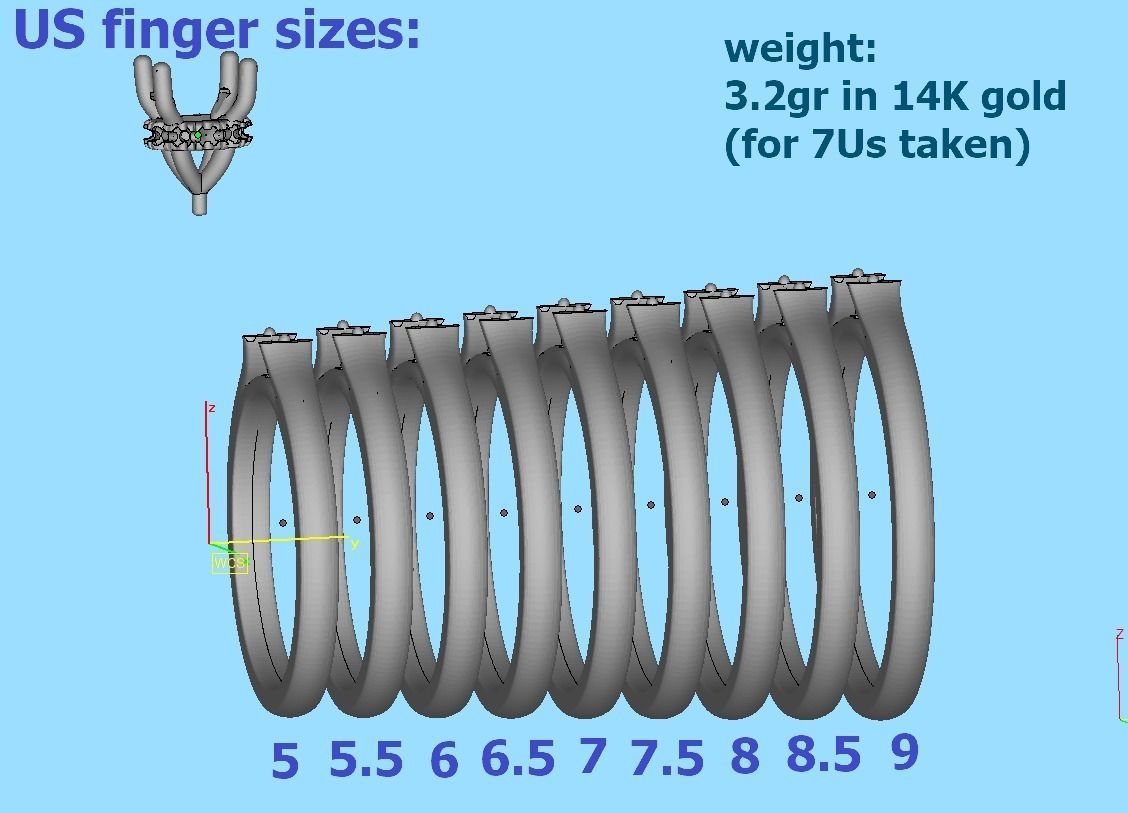 Two Tone design  Classic Engagement ring 3dmodel 3D print model_10