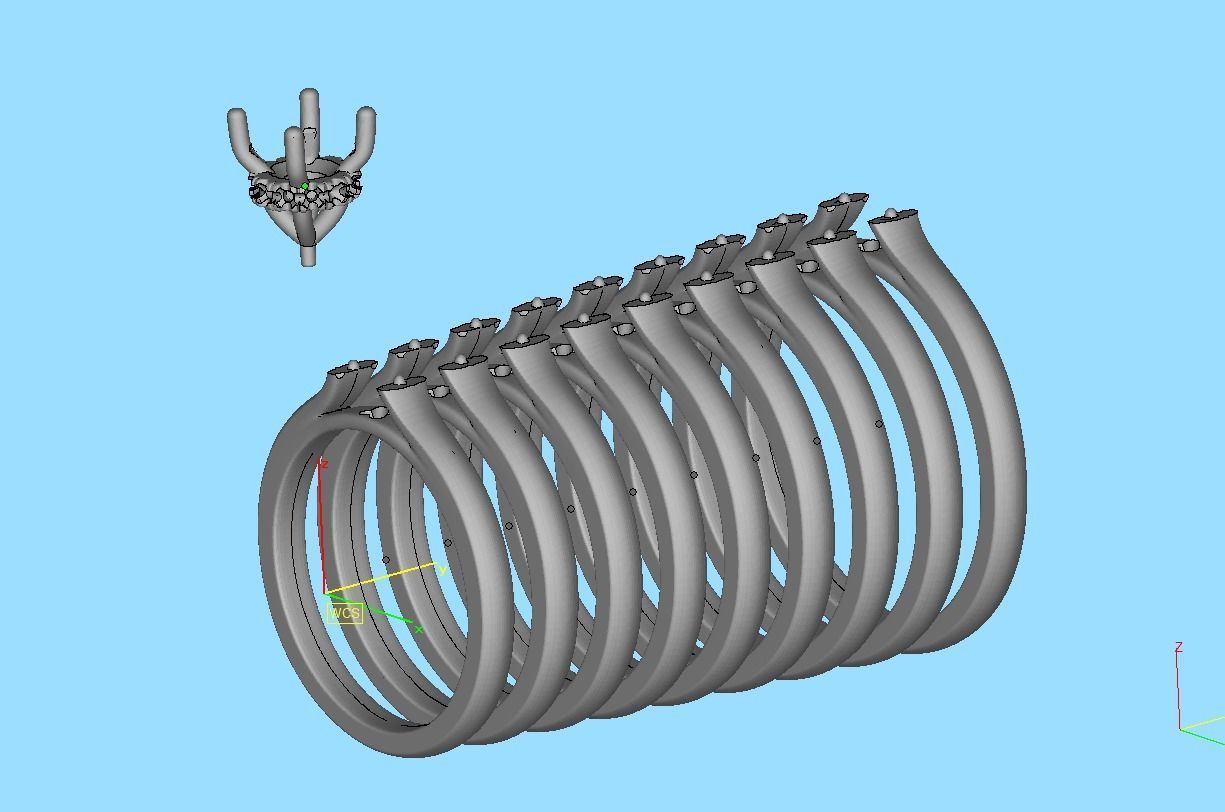 Two Tone design  Classic Engagement ring 3dmodel 3D print model_11