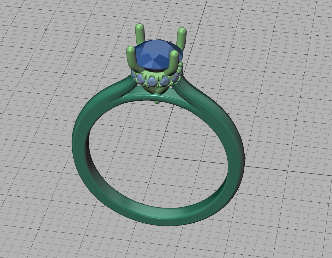 Two Tone design  Classic Engagement ring 3dmodel 3D print model_14