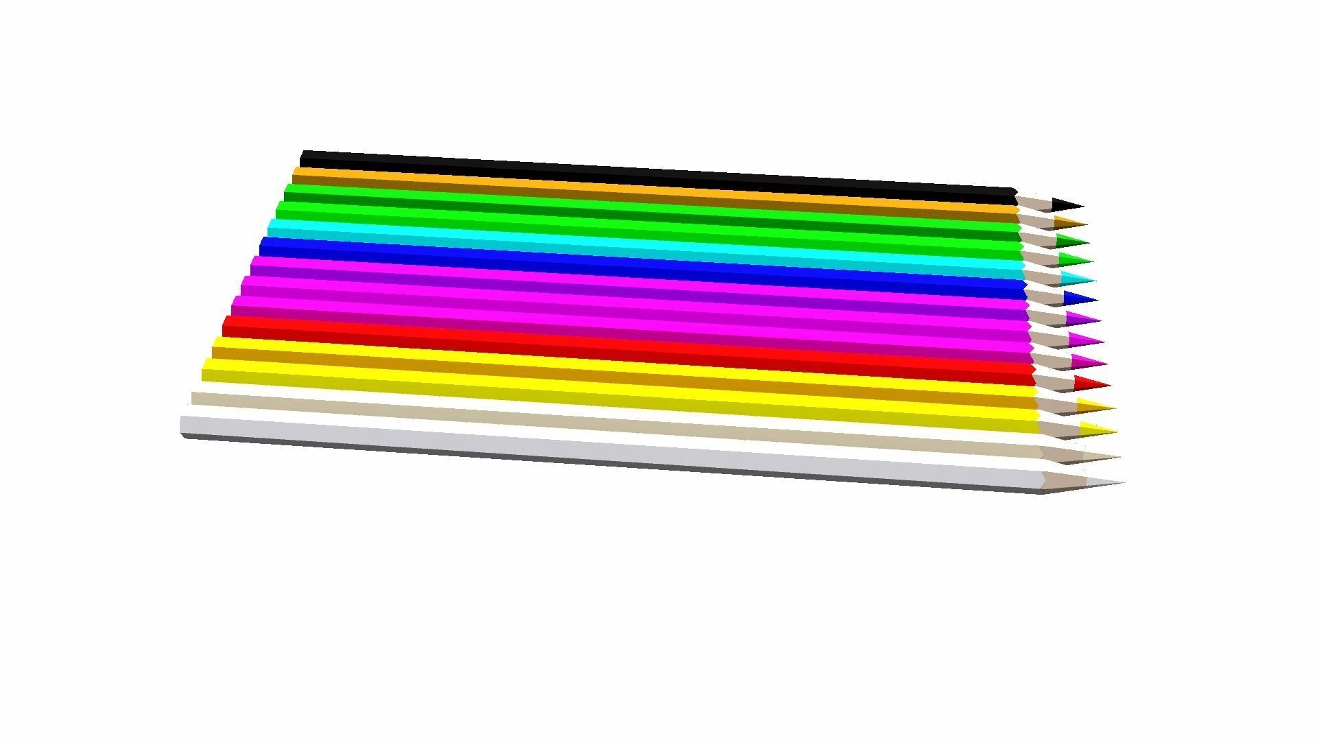 Coloring Pencils Low-poly 3D model_6
